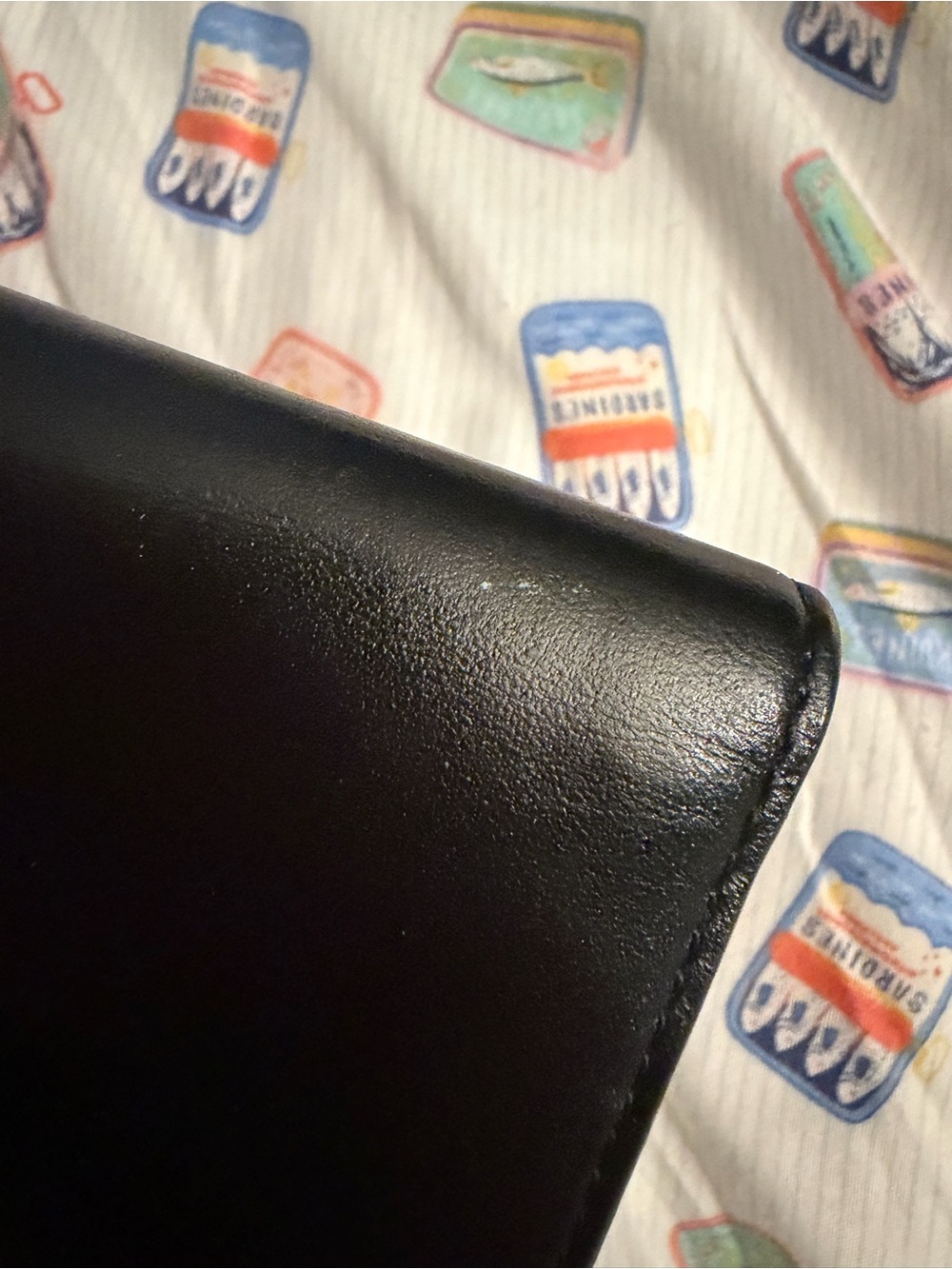 Coach Black Leather Trifold Wallet with Embossed Logo - Picture 4 of 11